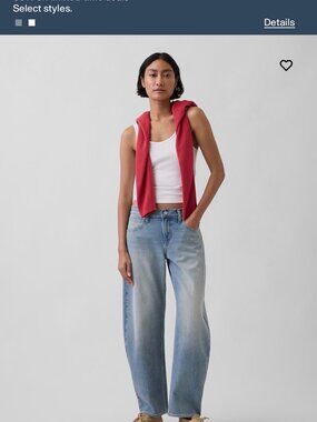 NEW w/TAGS $89_GAP Low Rise Barrel Jeans_30/10R